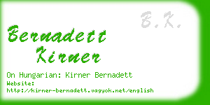 bernadett kirner business card